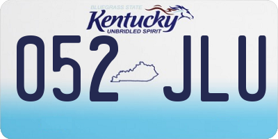KY license plate 052JLU