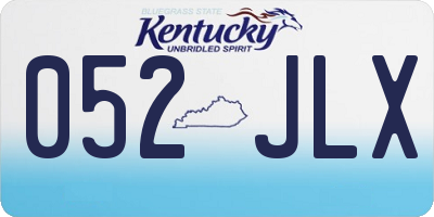 KY license plate 052JLX