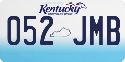 KY license plate 052JMB