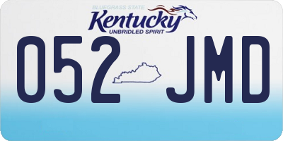 KY license plate 052JMD