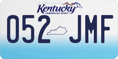 KY license plate 052JMF