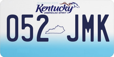KY license plate 052JMK