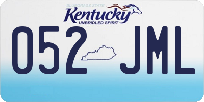 KY license plate 052JML