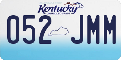 KY license plate 052JMM