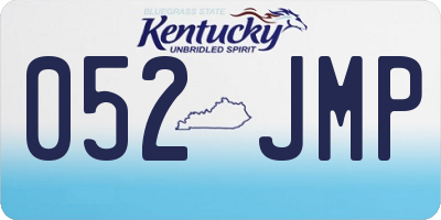 KY license plate 052JMP