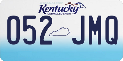 KY license plate 052JMQ