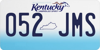 KY license plate 052JMS