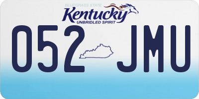 KY license plate 052JMU