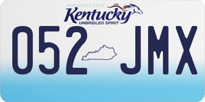KY license plate 052JMX