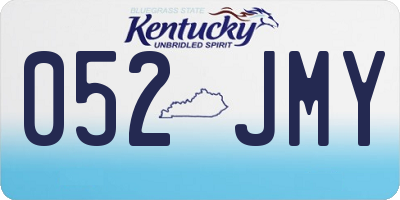 KY license plate 052JMY