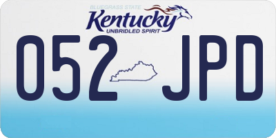 KY license plate 052JPD