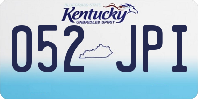 KY license plate 052JPI