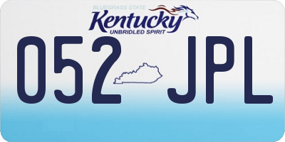 KY license plate 052JPL