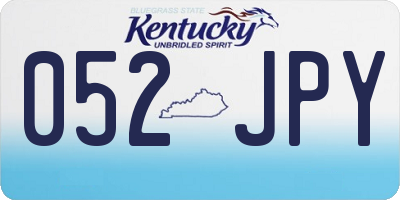 KY license plate 052JPY