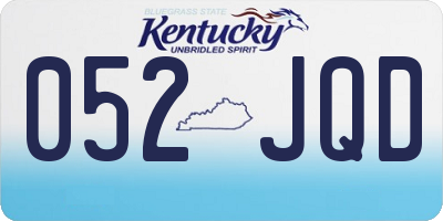 KY license plate 052JQD