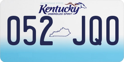 KY license plate 052JQO