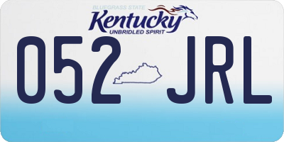 KY license plate 052JRL