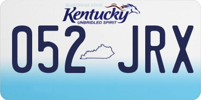 KY license plate 052JRX