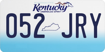 KY license plate 052JRY
