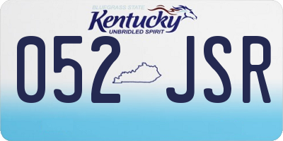 KY license plate 052JSR