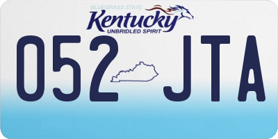KY license plate 052JTA