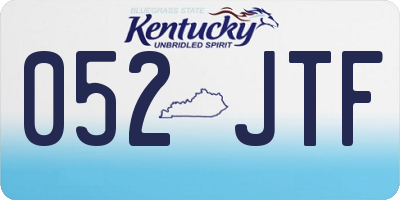 KY license plate 052JTF