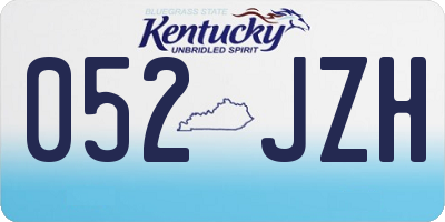 KY license plate 052JZH