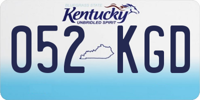 KY license plate 052KGD