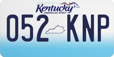 KY license plate 052KNP