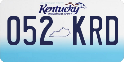 KY license plate 052KRD