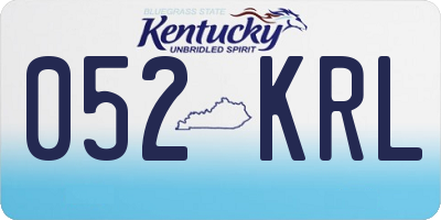 KY license plate 052KRL
