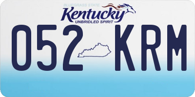 KY license plate 052KRM