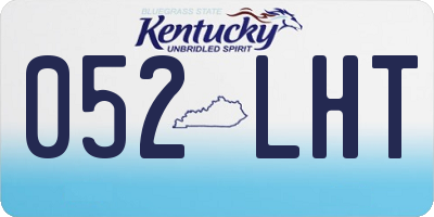 KY license plate 052LHT