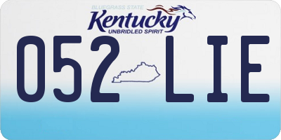 KY license plate 052LIE