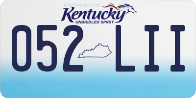KY license plate 052LII