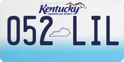 KY license plate 052LIL