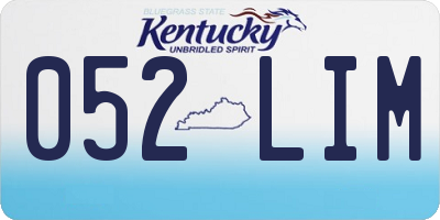 KY license plate 052LIM