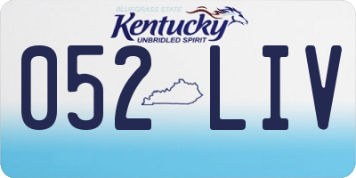 KY license plate 052LIV