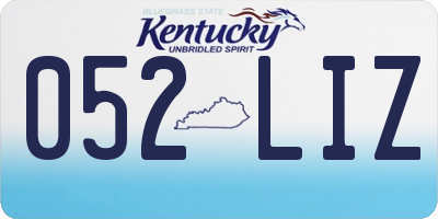 KY license plate 052LIZ