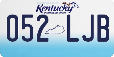 KY license plate 052LJB