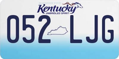 KY license plate 052LJG