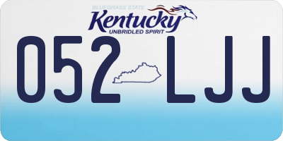 KY license plate 052LJJ