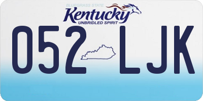 KY license plate 052LJK