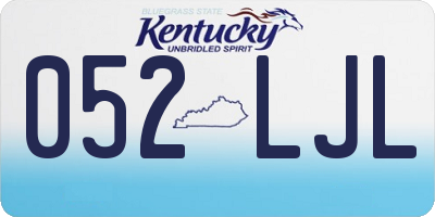KY license plate 052LJL