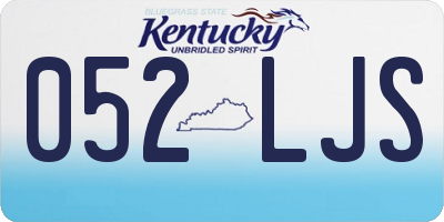KY license plate 052LJS