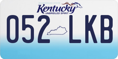 KY license plate 052LKB