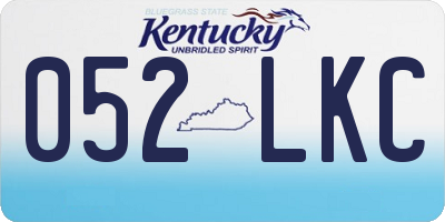 KY license plate 052LKC