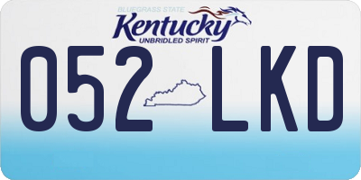 KY license plate 052LKD