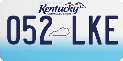 KY license plate 052LKE