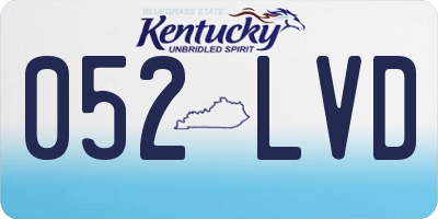 KY license plate 052LVD